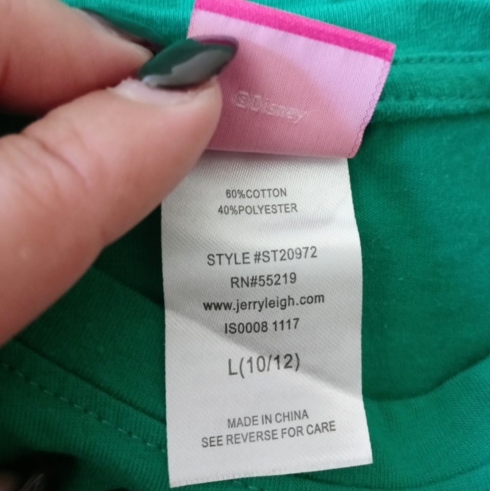 🍀 Disney Little Girl's Minnie Mouse Clover Shirt. Size L - Picture 4 of 6